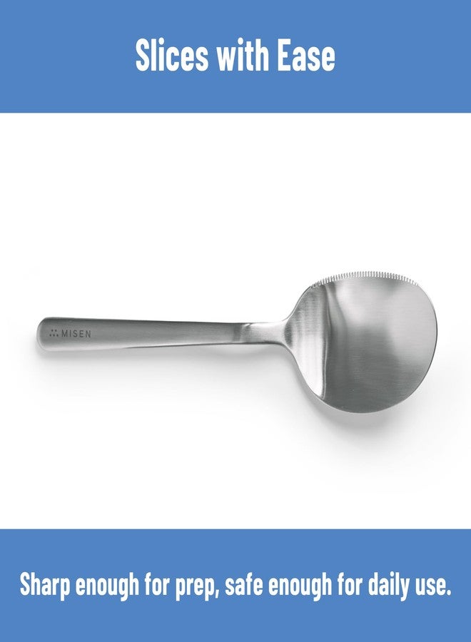 Misen Serrated Chef Spoon - Stainless Steel Multipurpose Cooking Spoon with Cutting Edge for Slicing Avocados Scooping Casseroles Breaking Ground Meat and Serving at the Table - Image 5