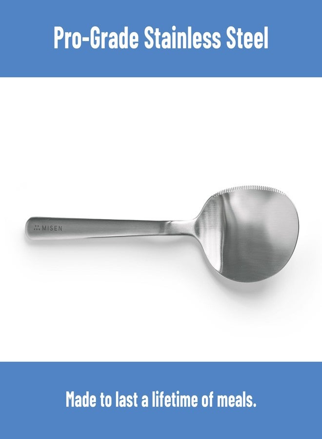 Misen Serrated Chef Spoon - Stainless Steel Multipurpose Cooking Spoon with Cutting Edge for Slicing Avocados Scooping Casseroles Breaking Ground Meat and Serving at the Table - Image 4