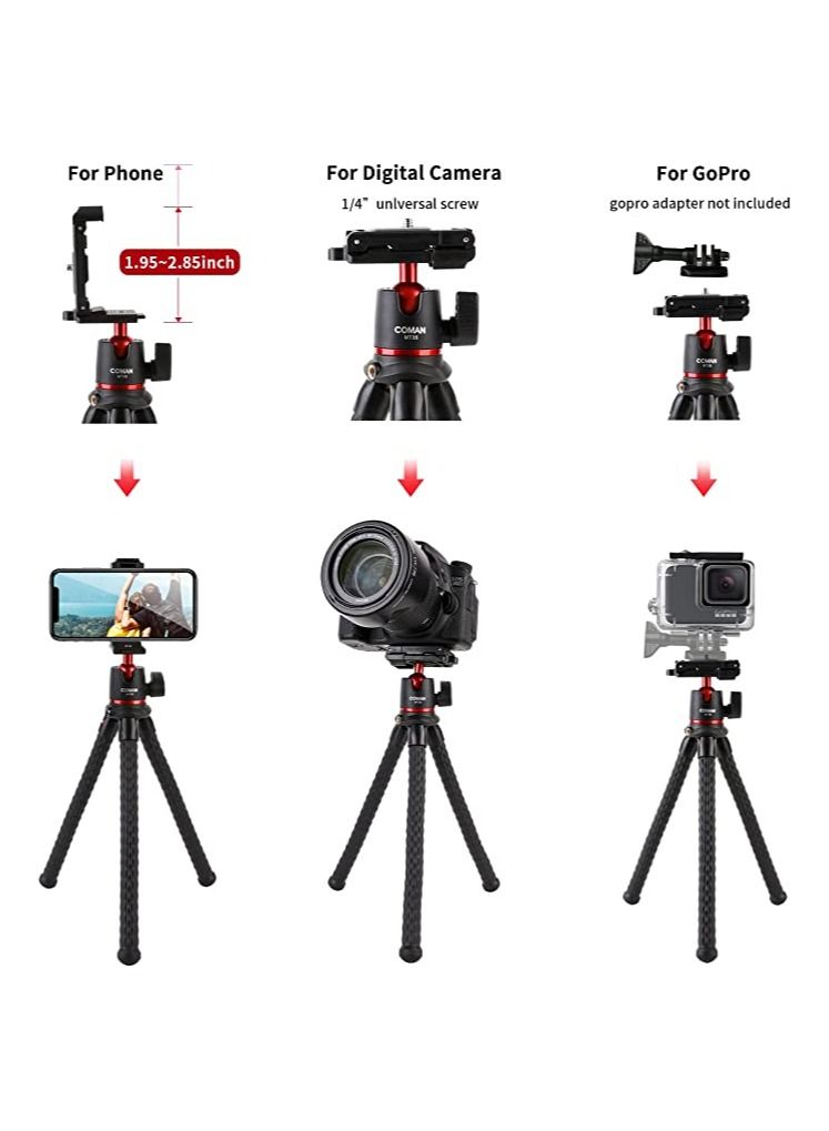 COMAN COMAN Mini flexible Octopus Tripod flexible with clip Adapter for mobile - Image 2
