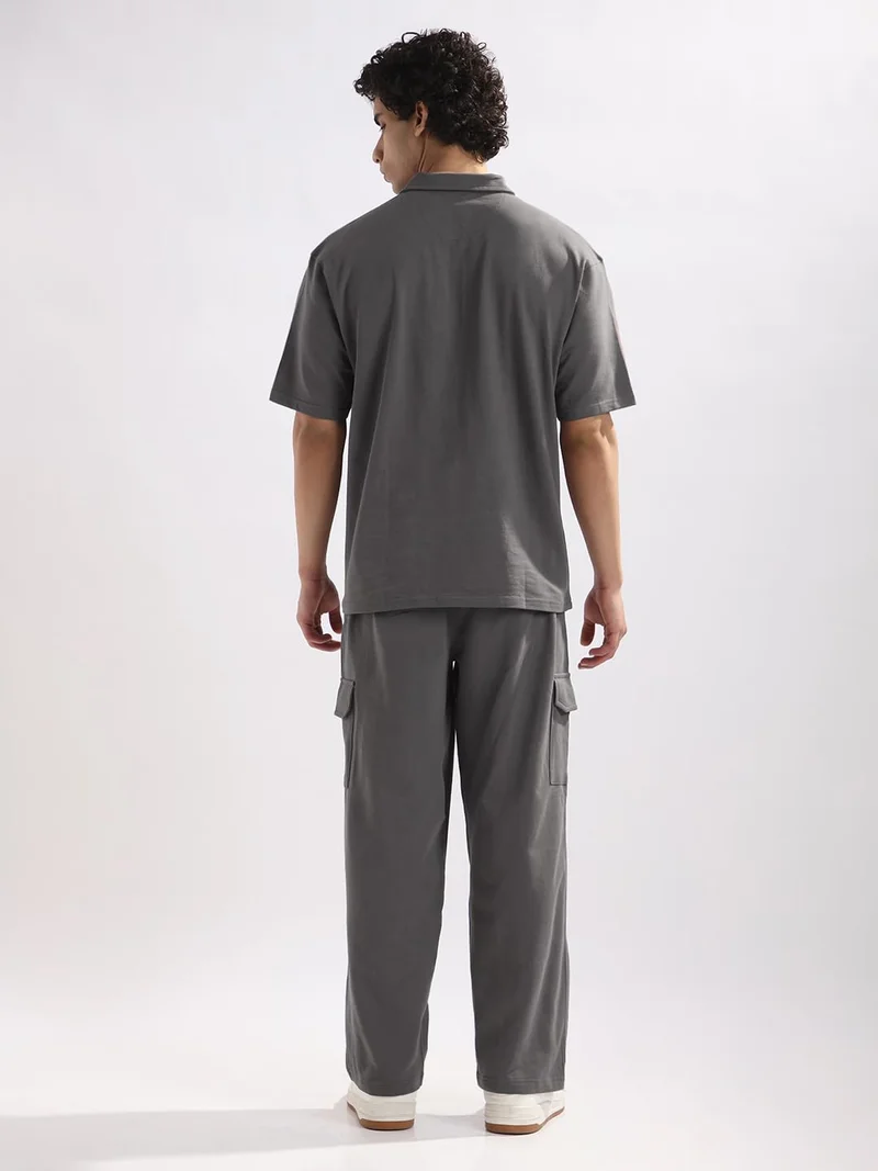 NOBERO  Men Solid Co-ord Set in Grey for Men | Best Price UAE