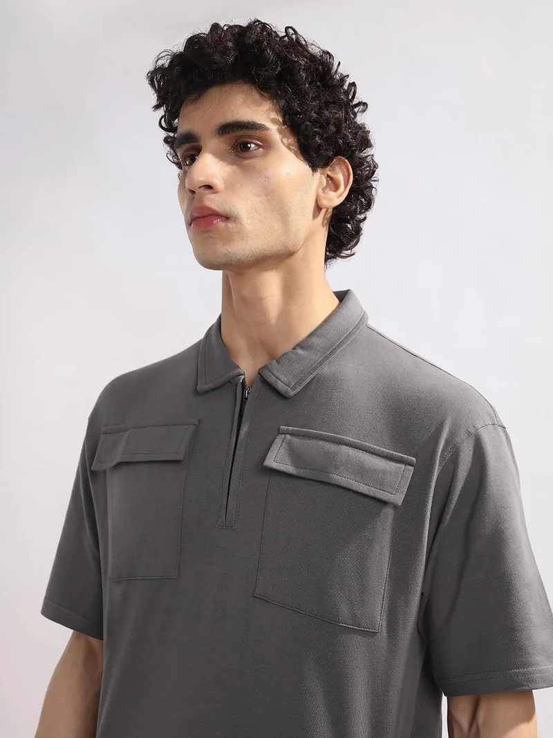 NOBERO  Men Solid Co-ord Set in Grey for Men | Best Price UAE