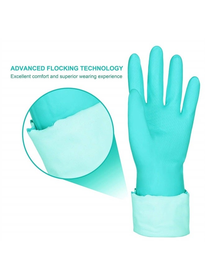 Elgood Reusable Dishwashing Cleaning Gloves with Latex free, Cotton lining,Kitchen Gloves 2 Pairs,Purple+blue Medium - Image 4
