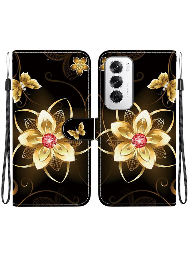 S-TOP Case For OPPO Reno12 5G Global Crystal Texture Colored Drawing Leather Phone Case - Image 1