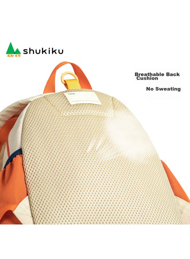 Shukiku حقيبة ظهر للأطفال، حقيبة ظهر لرياض الأطفال، مضادة للضياع، خفيفة الوزن، مقاومة للماء، سعة كبيرة، حقيبة كتف مزدوجة، لون عصير الخوخ، مقاس S+ - Image 5