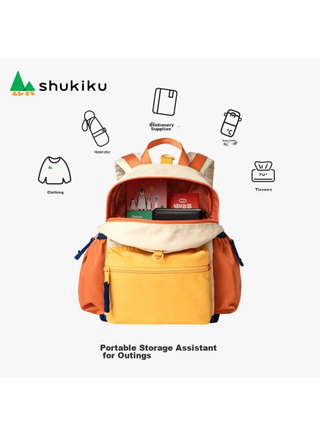 Shukiku حقيبة ظهر للأطفال، حقيبة ظهر لرياض الأطفال، مضادة للضياع، خفيفة الوزن، مقاومة للماء، سعة كبيرة، حقيبة كتف مزدوجة، لون عصير الخوخ، مقاس S+ - Image 3