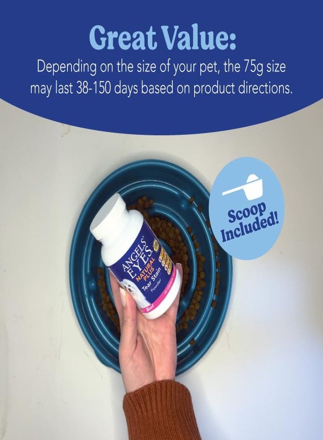 ANGELS' EYES NATURAL PLUS Tear Stain Prevention Beef Powder for Dogs | All Breeds | No Wheat No Corn | Daily Support for Eye Health | Proprietary Formula |Limited Ingredients | Net Content 75g - Image 4