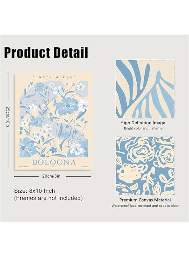 KBKBART Matisse Wall Art Prints Set of 6 - Abstract Blue Exhibition Posters, Modern Flower Market Yayoi Kusama Picasso Mix Gallery Wall Art, Boho Canvas Paintings for Aesthetic - Image 5