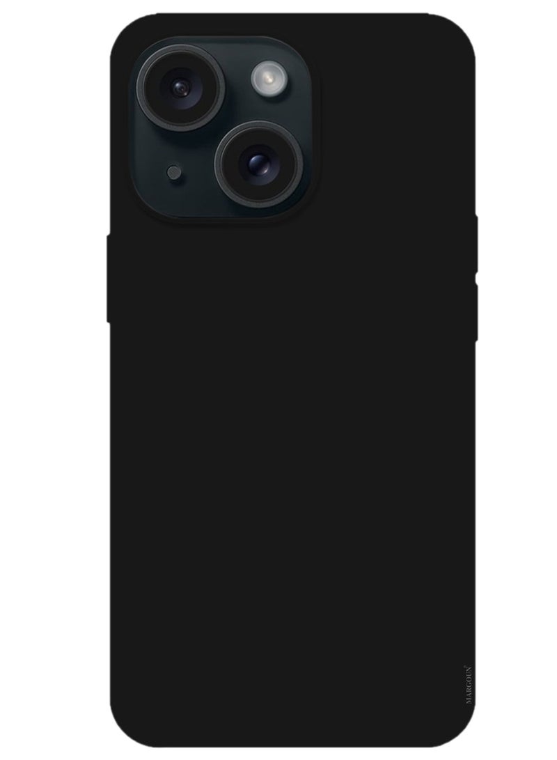 CATANES Silicone Case Cover for Apple iPhone 14 Plus, Slim Protective Cover with Microfiber Lining, Drop Protection - Black - Image 4