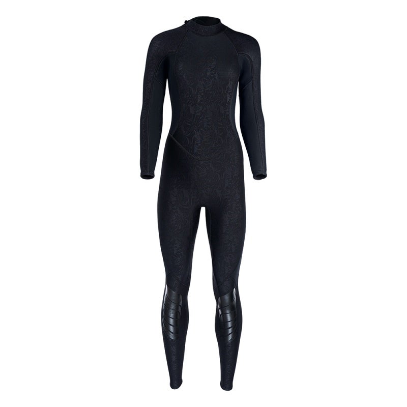 DIVE & SAIL بدلة غوص كاملة للرجال والنساء بأكمام طويلة وسميكة للدفء لمحبي الغوص والركوب على الأمواج والغوص الحر والسباحة الشتوية - بدلة غوص 3 مم - Image 1