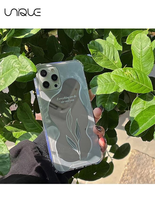 يونيك مرآة ورقة لحالة هاتف iPhone 14Pro Max ، غطاء تصميم خلفي مرآة جميل مقاوم للصدمات ، غطاء هاتف مرآة واقية نحيف ل iPhone 14Pro Max - Image 3