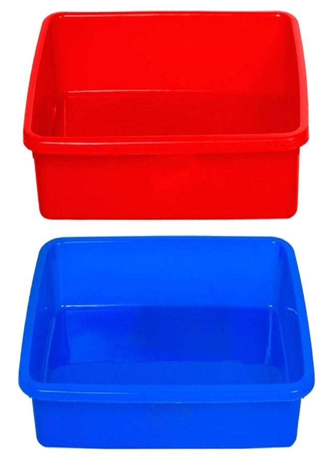 Dmitry Plastic 2 Pieces Stationary Office Multipurpose Tray (Multicolor)- 32 x 27 x 6-402 Tray - Image 1