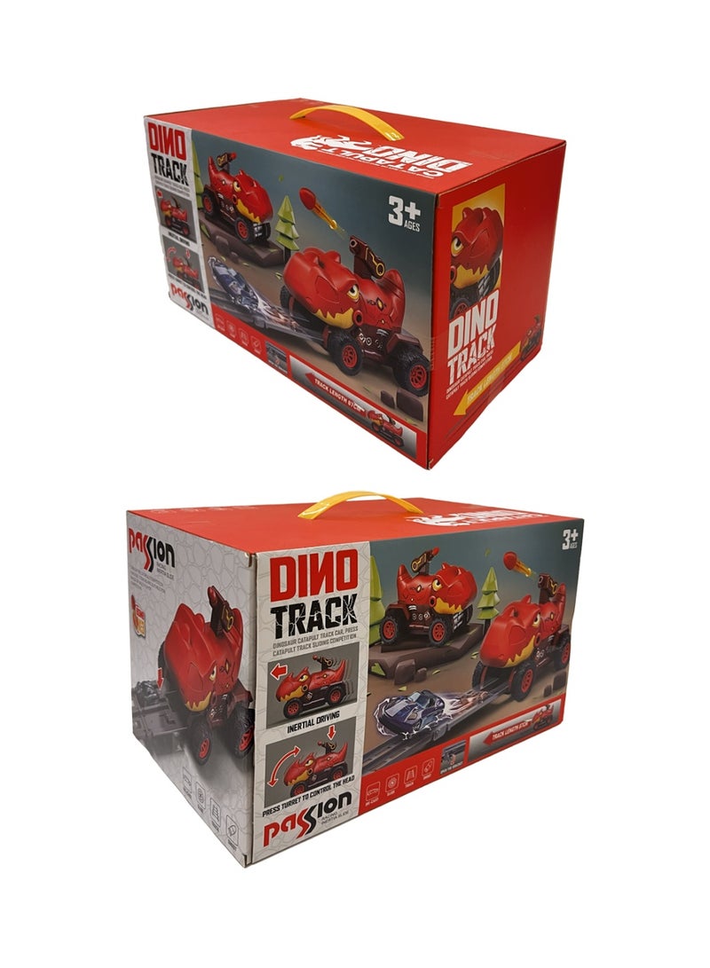 mibo Dinosaur Track Play Set with Mini Metal Cars - Image 5