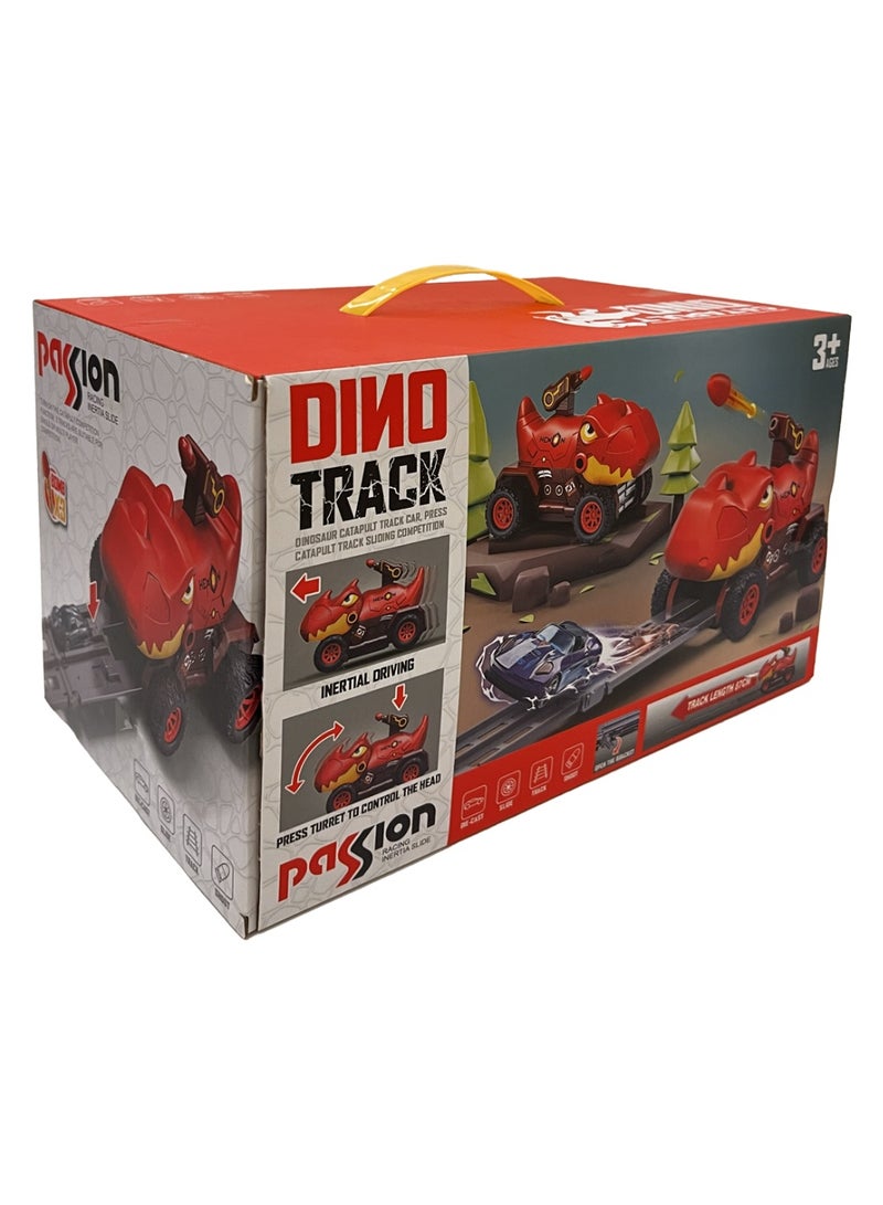 mibo Dinosaur Track Play Set with Mini Metal Cars - Image 4