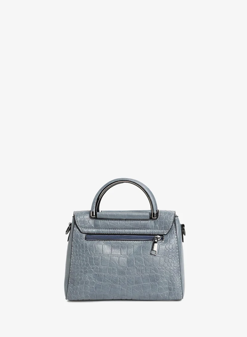 Haute Sauce  Crocodile Embossed Flap Handbag for Women | Best Price UAE