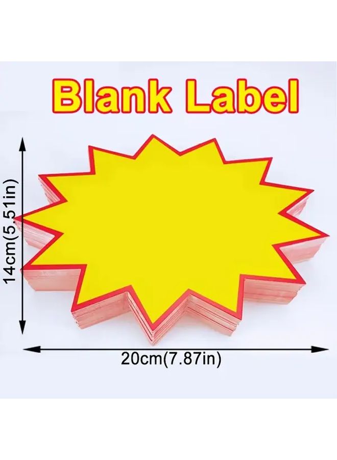 20 60 Pack Bulk Blank Retail Price Tags Large Size Heavy Duty CM and Inch Measurable Label Stickers Barcode Layout for Supermarkets Stores Wholesale Compatible with Cash Registers Systems 60pcs - Image 2