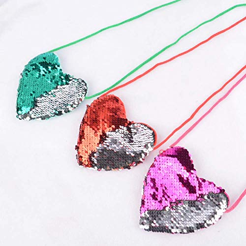 ZGMYC (Pack of 2, Little Girls Glitter Reversible Sequins Crossbody Purse Mini Shoulder Bag Satchel - Image 5