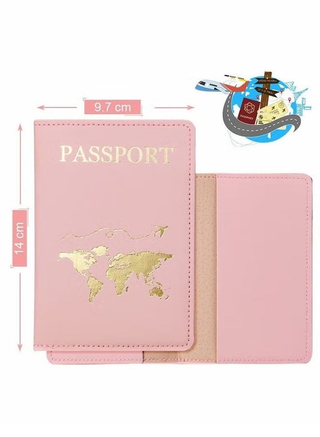 Luggage Tags, 2 Pcs Airplane Passport Covers and 2 Pcs Luggages, Holder Travel Suitcase Tag Case Organizer, Bag Labels - Image 4