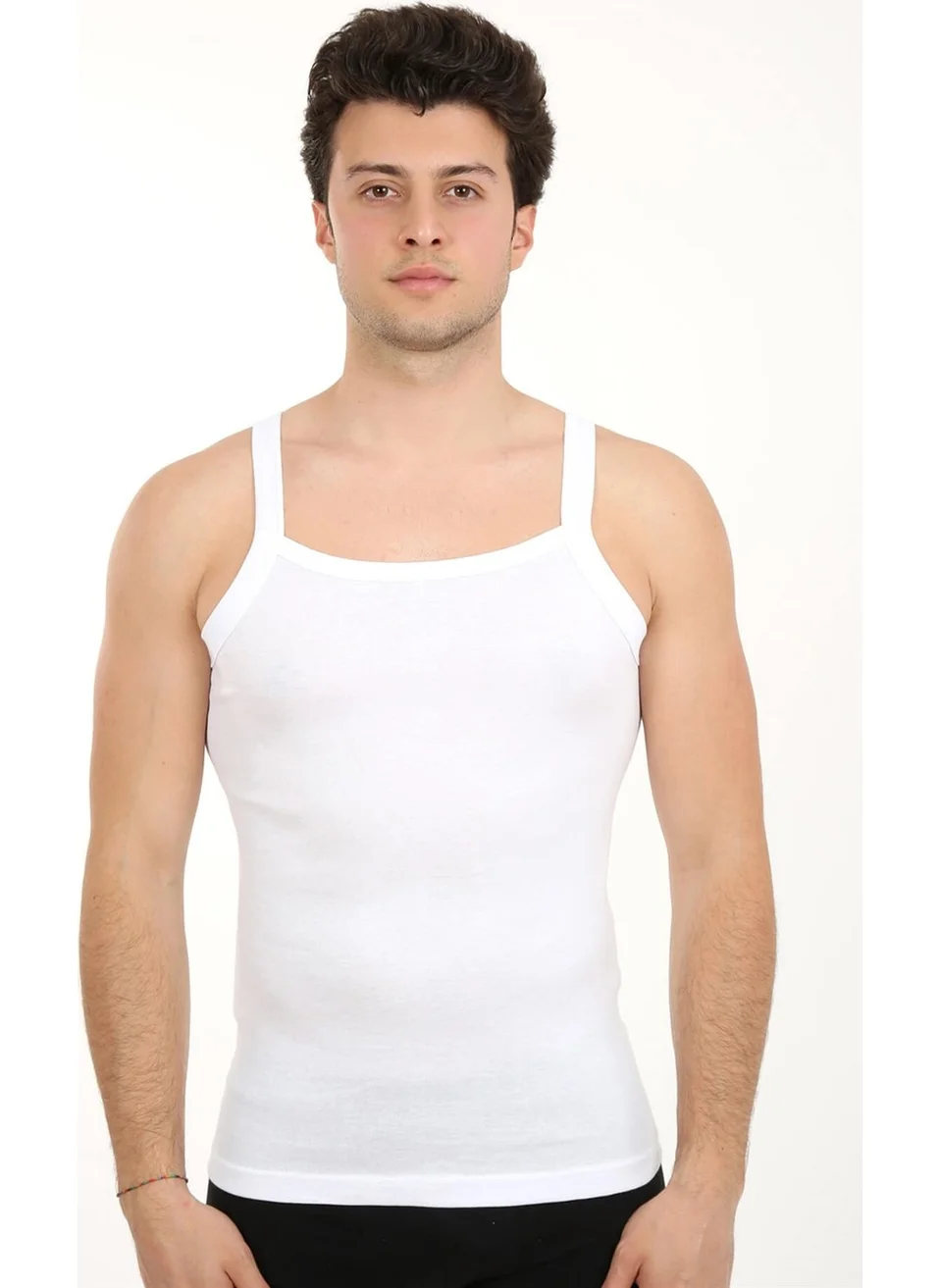 Akbeniz Men's Thick Strap Lycra Undershirt 21001