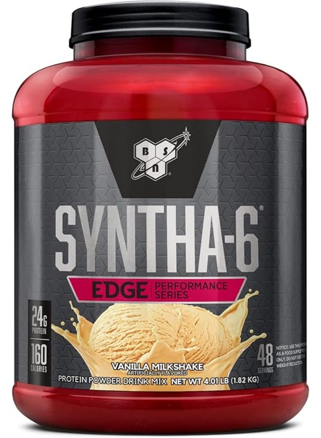 BSN SYNTHA-6 Edge Protein Powder, Vanilla Protein Powder with Hydrolyzed Whey, Micellar Casein, Milk Protein Isolate, Low Sugar, 24g Protein, Vanilla Milkshake, 48 Servings - Image 1