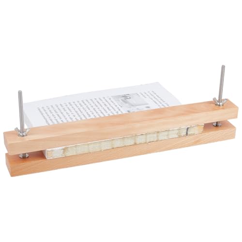 BENECREAT Beech Wooden Bookbinding Press Large Press Bookbinder 15x15 Inch Flat Paper Press Machine Wood Form Factor Padding Press for Home School Office DIY Bookbinding - Image 1