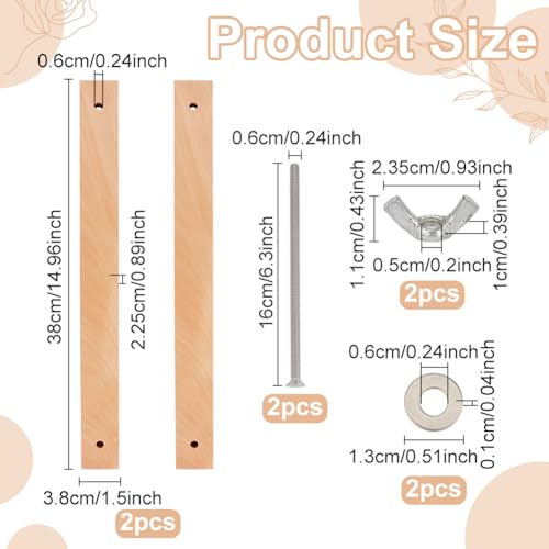BENECREAT Beech Wooden Bookbinding Press Large Press Bookbinder 15x15 Inch Flat Paper Press Machine Wood Form Factor Padding Press for Home School Office DIY Bookbinding - Image 3