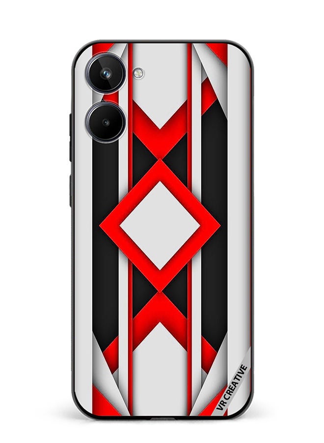 VR CREATIVE Protective Case Cover For Realme 10 Abstract Design Multicolour - Image 1