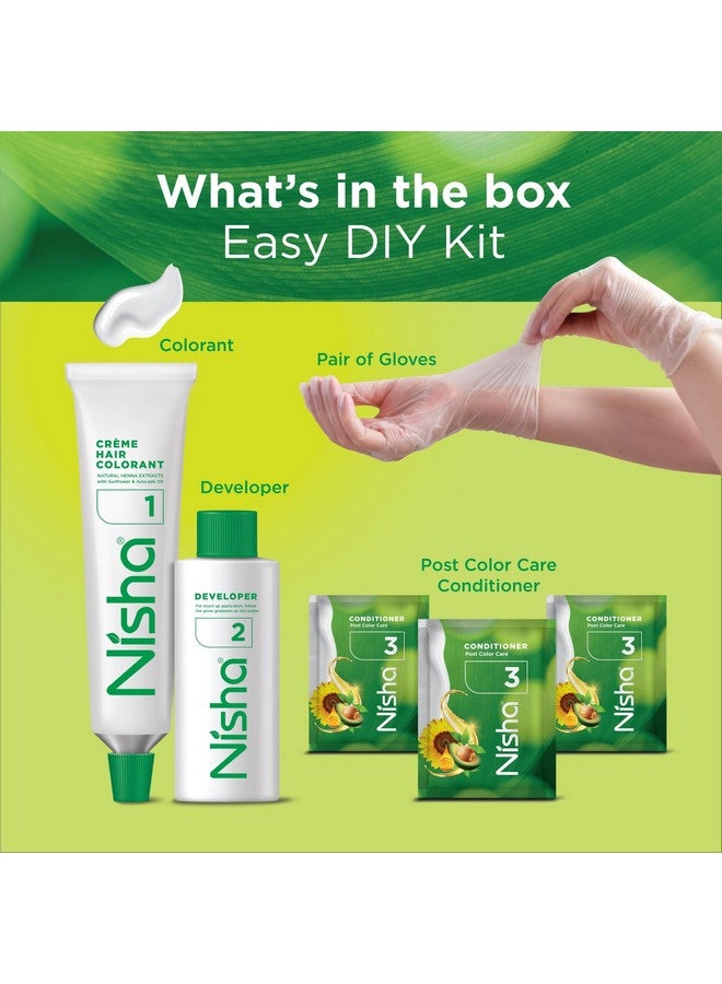 Nisha Creme Hair Color Permanent Hair Dye Color Kit With Improved Creme Formula for 100% Gray Coverage Ammonia Free Hair Color Dye for Rich Bright Long lasting Hair Color (Flame Red, Pack of 1) - Image 3