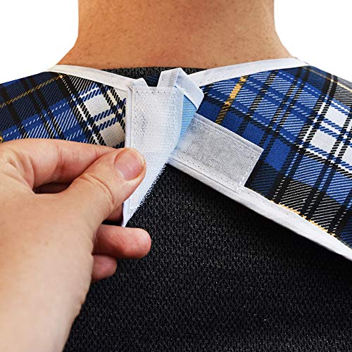 Celley 3 Pack Adult Bibs with Crumb Catcher - Waterproof and Reusable Clothing Protectors for Elderly Men and Women - Image 5