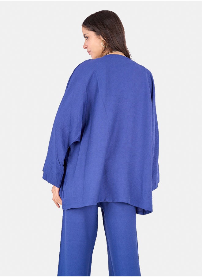 Clue Hip Length Tencel Cardigan  - Image 3