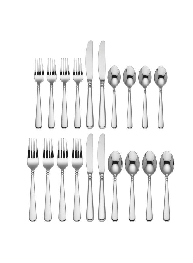 LENOX Pearl Platinum 20-Piece Flatware Set, Metallic - Image 1