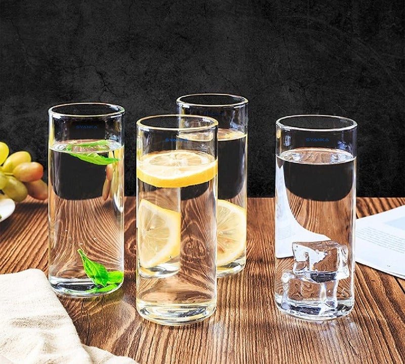 SYANKA Italian Premium Juice and Water Glasses Set of 12 Transparent, 300ml, Drinking Water Glasses Stylish and Crystal Highball Glasses for Water, Juice and Cocktails - Image 1