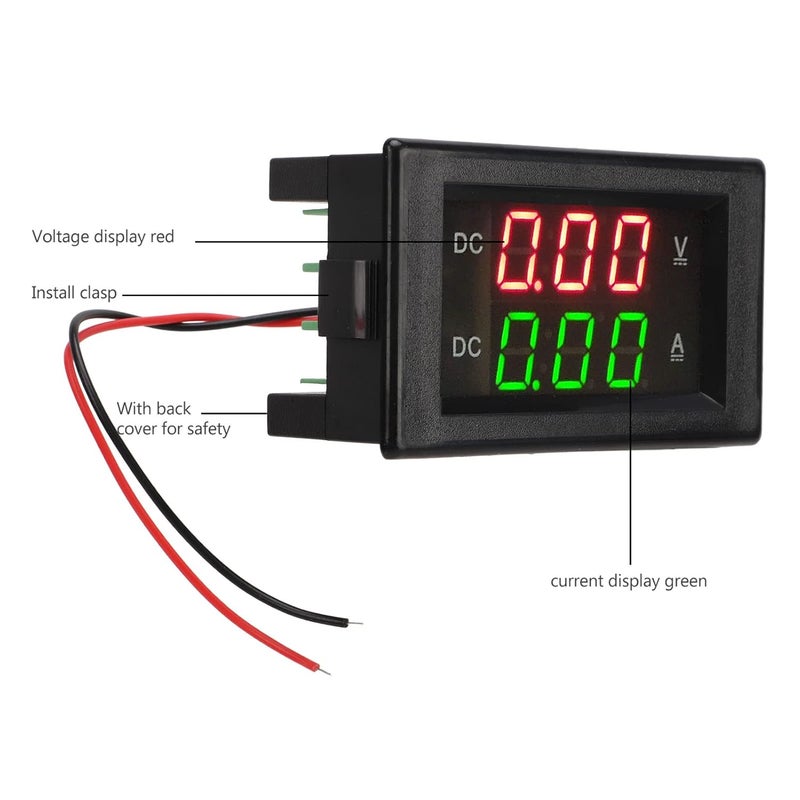 Keenso Keenso YB4835VA Digital Voltmeter Ammeter DC 600V 100A Decimal Point Automatic Shift Dual Display Current Voltmeter - Image 2