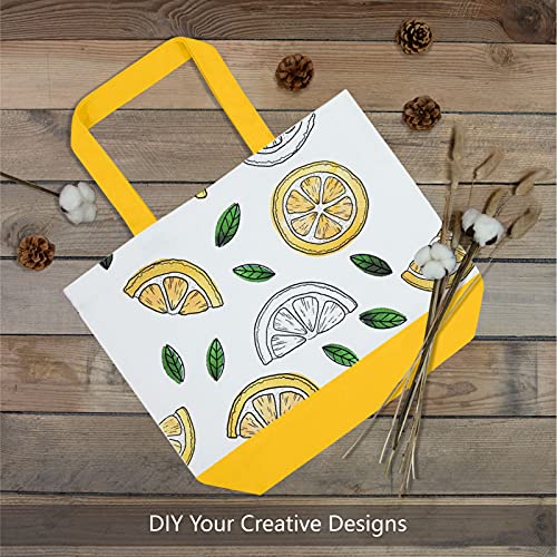TOPDesign 3-Pack Super Strong Large 12oz Cotton Canvas Tote Bags, Reusable Grocery Shopping Cloth Bags, Fashionable Two-Tone Totes for Crafts, DIY Your Creative Designs - Image 3