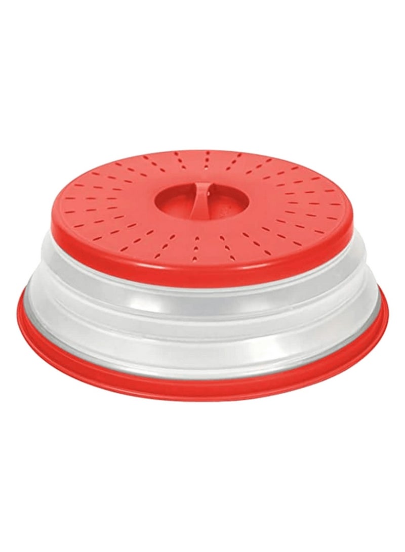 توفولو غطاء طعام متين وقابل للطي في الميكروويف ومقاوم للحرارة باللونين الأحمر والأبيض - Image 1