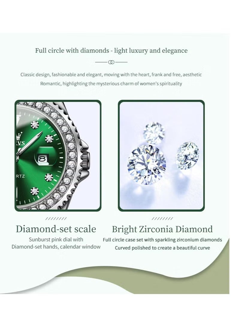 OLEVS Watches for Women Quartz Leather Water Resistant Analog Watch 9945 - Image 5