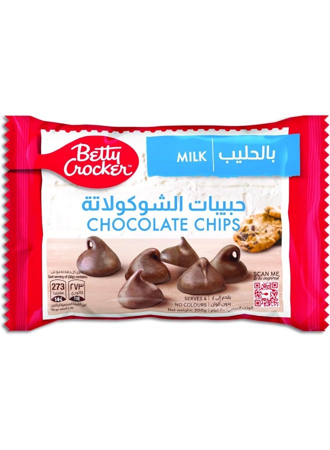 Betty Crocker Betty Crocker Milk Chocolate Chips, 200 g  - Image 1