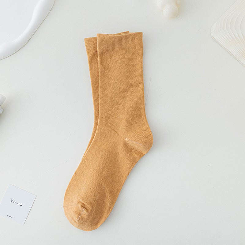 Socks Women'S Multi-Color Ins Trendy Japanese Loose Mouth Confinement Socks Seamless Pure White Pile Socks - Image 1