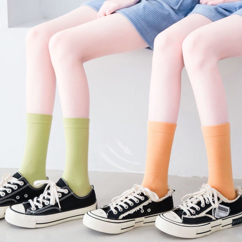 Socks Women'S Multi-Color Ins Trendy Japanese Loose Mouth Confinement Socks Seamless Pure White Pile Socks - Image 3