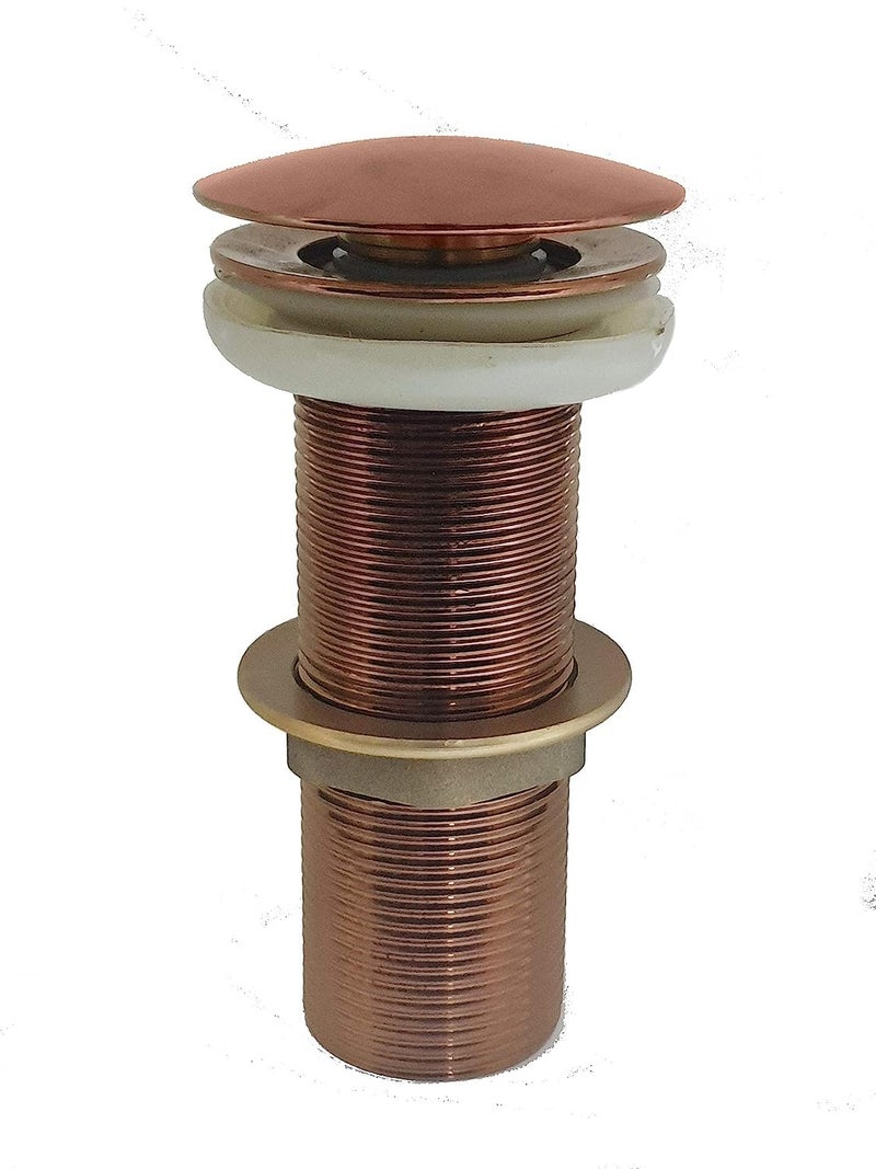 Spazio Rose Gold Finish Popup Basin DrainerWaste Coupling Pack of 04 Waste Coupling Bathroom Wash BasinVessel Sink 5 Inch Pop Up Flush Valve Faucet - Image 3