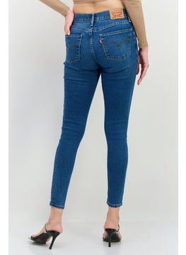 Levi's Women Super Skinny Fit Mid Rise Wash Stretch Jeans, Mid Blue  - Image 3