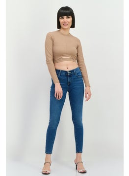 Levi's Women Super Skinny Fit Mid Rise Wash Stretch Jeans, Mid Blue  - Image 4