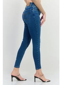 Levi's Women Super Skinny Fit Mid Rise Wash Stretch Jeans, Mid Blue  - Image 2