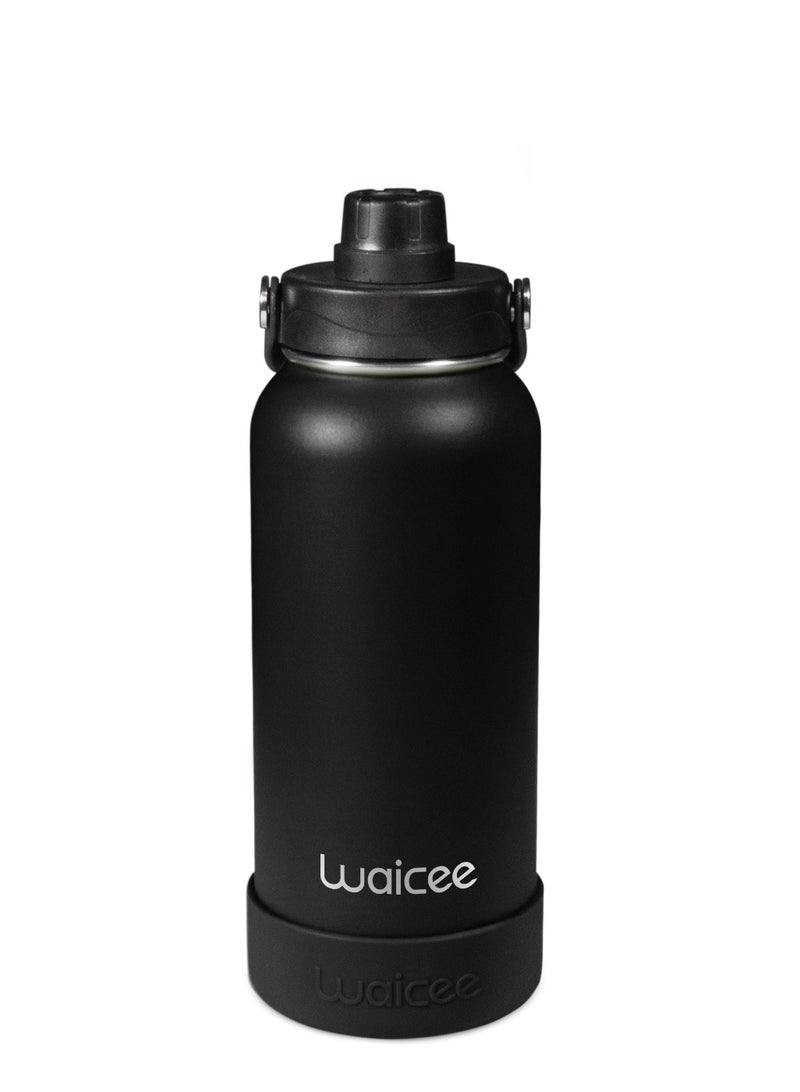 WAICEE Onyx Black Reusable Bottle – 32oz / 950ml - Image 1