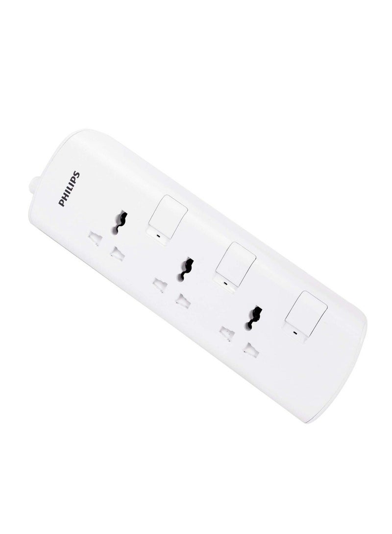 Philips 3 Way Extension Socket With Individual Switch 2 Meter White - Image 4