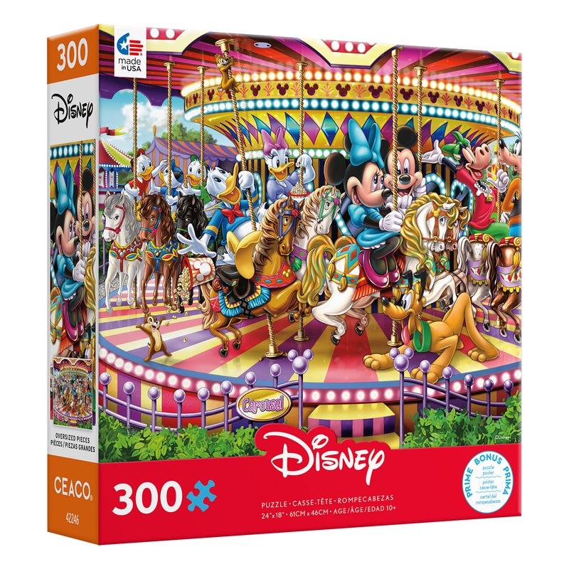 Ceaco - Disney - Carousel - Oversized 300 Piece Jigsaw Puzzle - Image 4