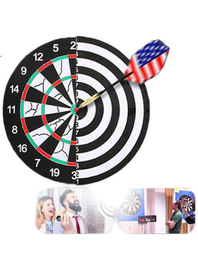 INVUI Dartboard Set For Home And Competition, Metal Frame With Double-Sided Flocking - Image 1