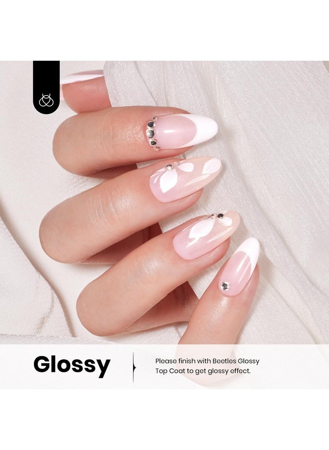 beetles Gel Polish - Beetles Gel Nail Polish, 15ml White Gel Polish Nail Gel Pure Elegance, Soak Off UV LED Nail Lamp, Home Salon DIY Design Art Manicure Gifts for Women, 1Pcs 0.5Oz Colorful Bottle Gel - Image 1