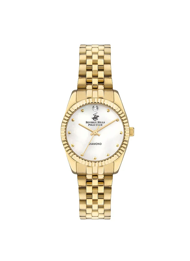 BEVERLY HILLS POLO CLUB Women's Analog Round Shape Metal Wrist Watch BP3295X.120 - 30 Mm