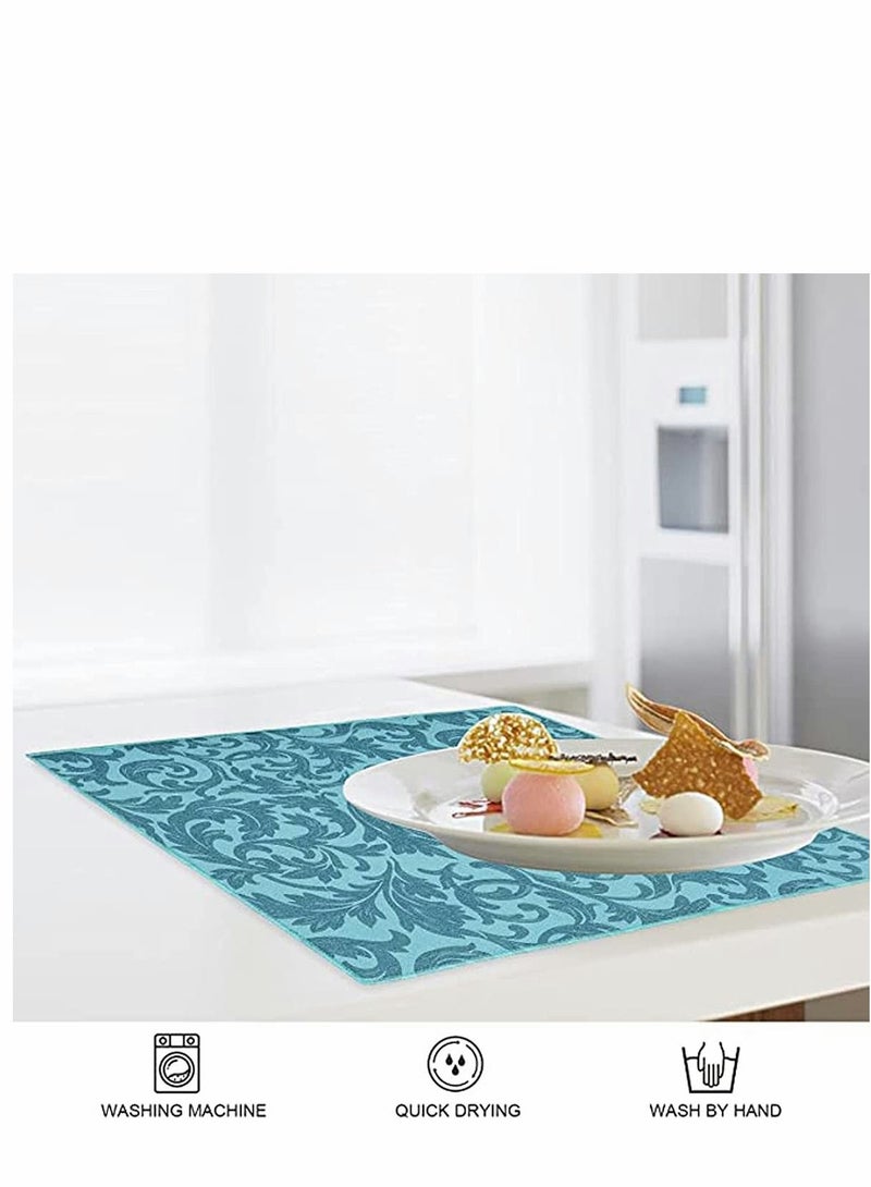 KASTWAVE Kitchen Cloth Dish Towels, Dish Drying Mat for Kitchen Counter, Drying Mat, Microfiber Dish Rack Mat, Absorbent Dishes Drainer/ Rack Pad for Countertop - Image 3