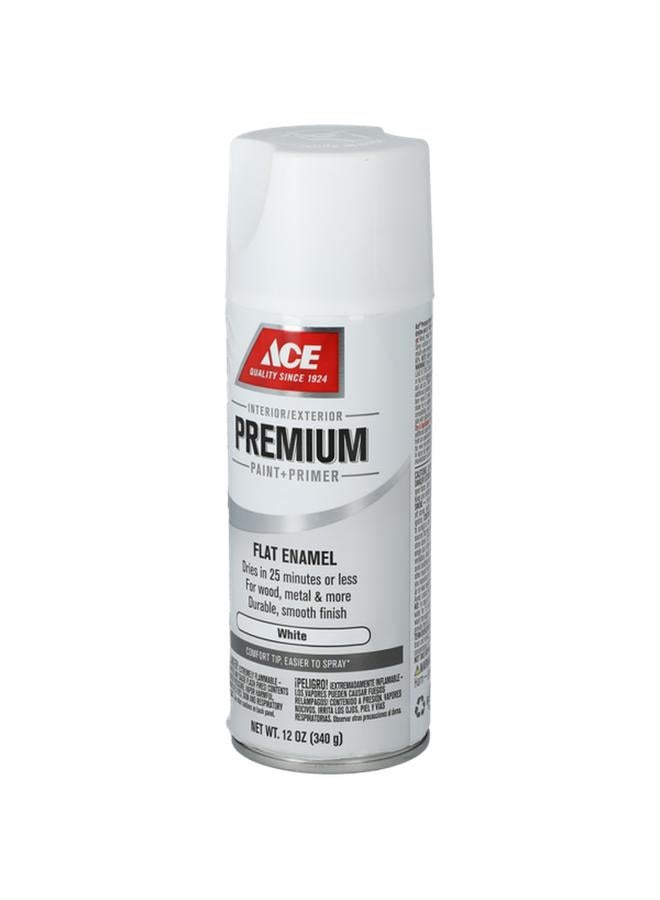 ACE Premium Flat Enamel Spray Paint White 12oz - Image 2